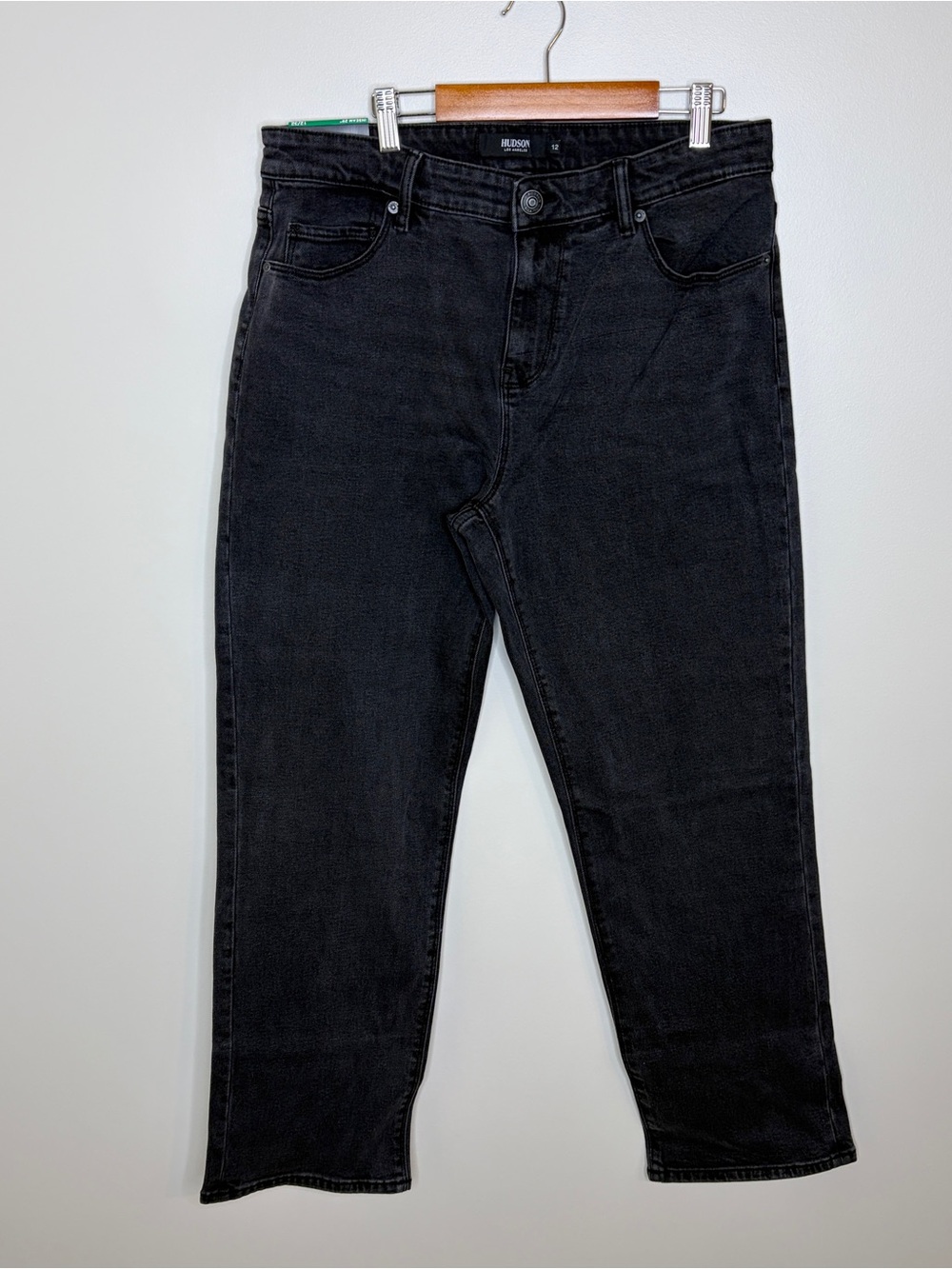 Hudson Jeans Black Straight-Leg Jeans 12